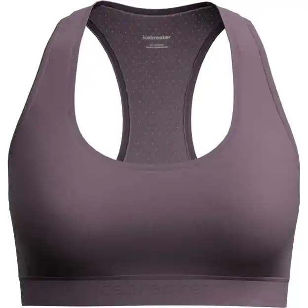 Neue Kollektion Icebreaker Zoneknit Sport-BH Grey Plum Damen