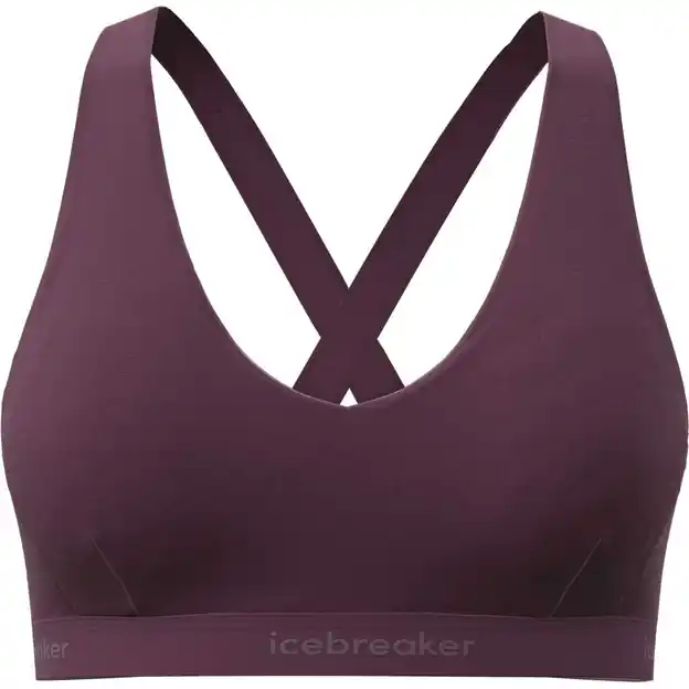 Icebreaker Sprite Racerback Sport-BH DK / Berry Damen Geprüft