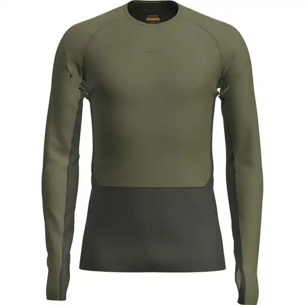 Icebreaker Zoneknit Crewe Funktionsshirt Lang Dk Loden / Sphagnum Herren Markenware