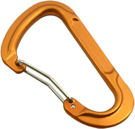 Munkees Karabiner D-Form mit Drahtbügel Echt