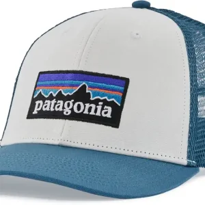 Patagonia P-6 Logo LoPro Trucker Hat - white/blue Highlight