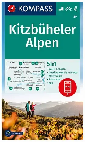 Kompass-Verlag Wanderkarte 29 - Kitzbüheler Alpen Rabatt