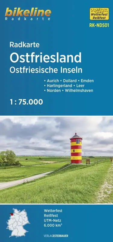 bikeline Radkarte Ostfriesland, Ostfriesische Inseln Neu