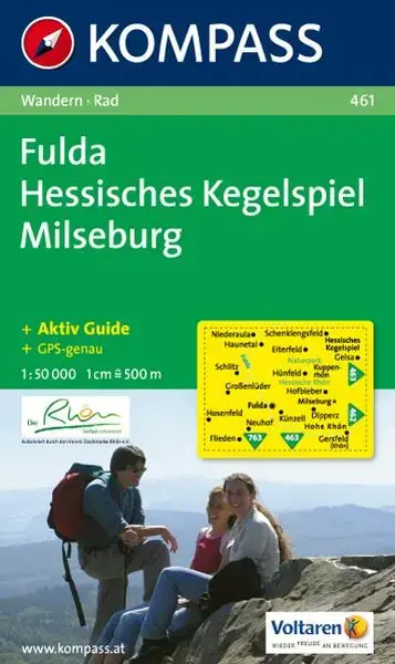 Geprüft Kompass-Verlag Wanderkarte Fulda - Hessisches Kegelspiel - Milseburg