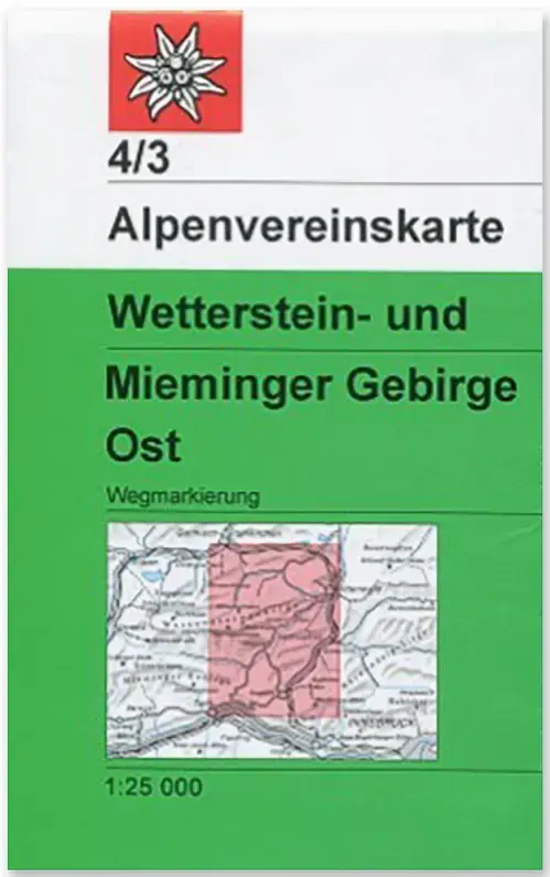 DAV AV-Karte 04/3 - Wetterstein-Mieminger Gebirge, Ost Letzte Chance