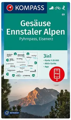 Direkt Vom Hersteller Kompass-Verlag Wanderkarte 69 - Gesäuse, Ennstaler Alpen