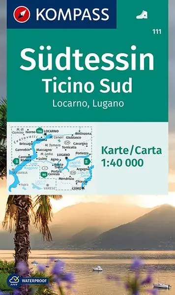 Letzte Chance Kompass-Verlag Wanderkarte Südtessin, Ticino Sud