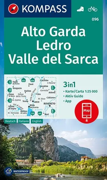 Kompass-Verlag Wanderkarte Alto Garda, Ledro, Valle del Sarca Rabatt