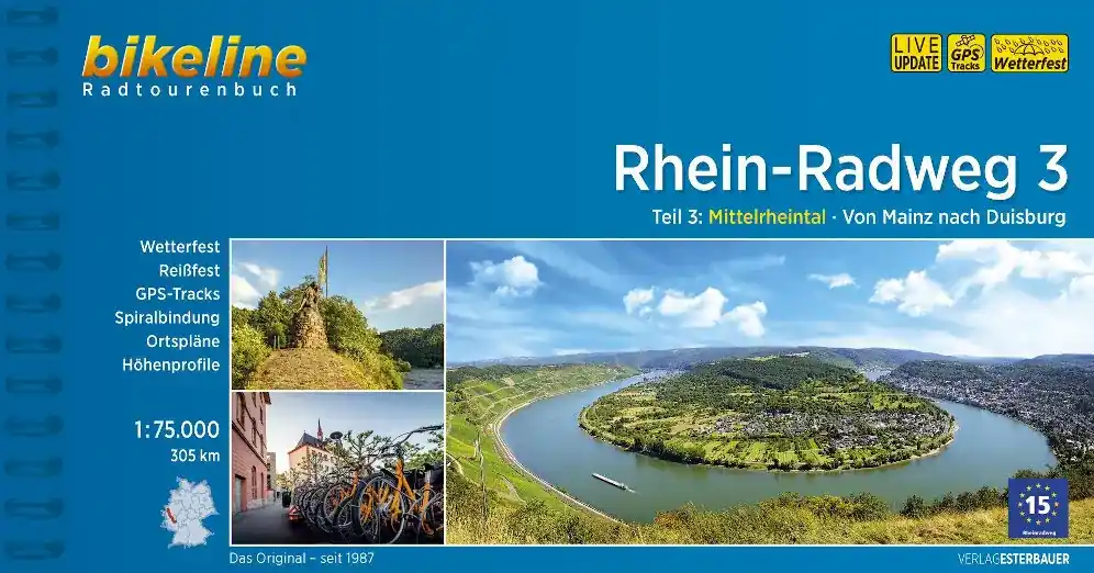Garantierte Lieferung bikeline Rhein-Radweg 3