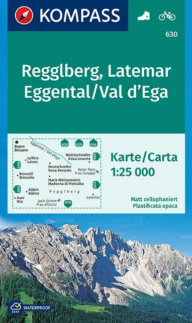Kompass-Verlag Wanderkarte Regglberg, Latemar, Eggental Letzte Chance
