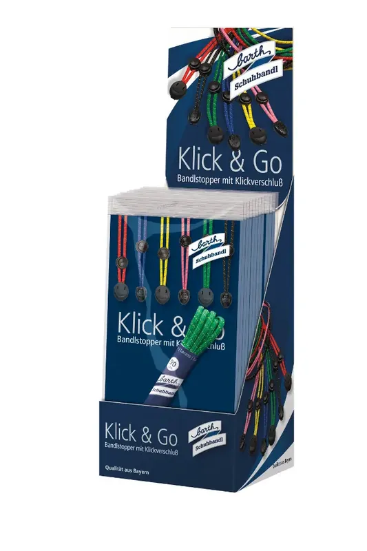 Neuheit Barth Schuhbandl Klick & Go Schuhbänder - schwarz