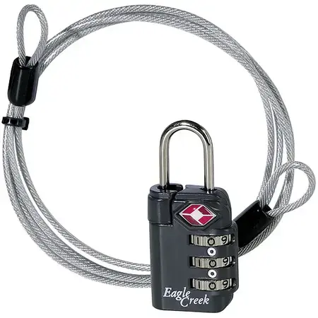 Markenprodukt Eagle Creek 3-Dial TSA Lock and Cable - graphite