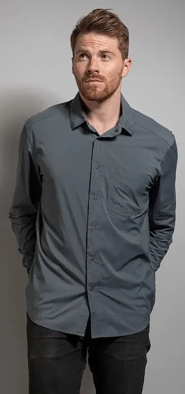 Tatonka Sejo M‘s Long Sleeve Shirt - greyshadow Preisreduziert