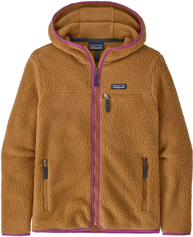 Neuheit Patagonia Woman‘s Retro Pile Fleece Hoody - nest brown w/amaranth pink