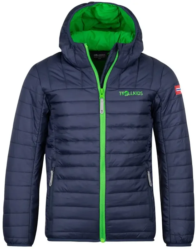 Trollkids Kids Eikefjord Jacket - navy/bright green Sichere Zahlung