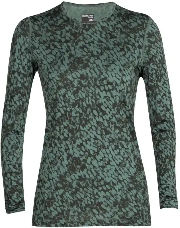 Icebreaker 200 Oasis LS Crewe Women Forest Shadows Highlight