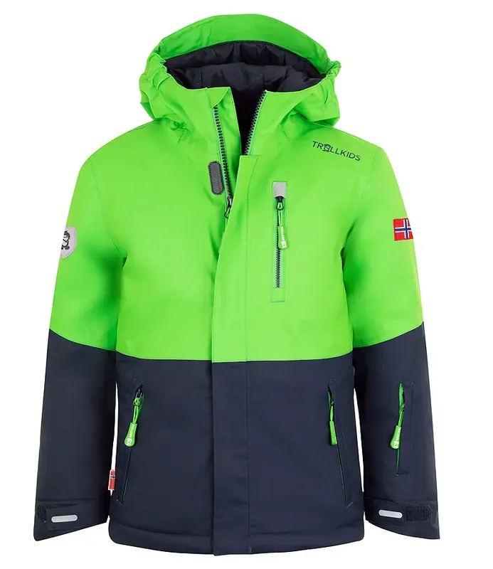 Super-Preis Trollkids Kids Hallingdal Jacket - brightgreen/navy