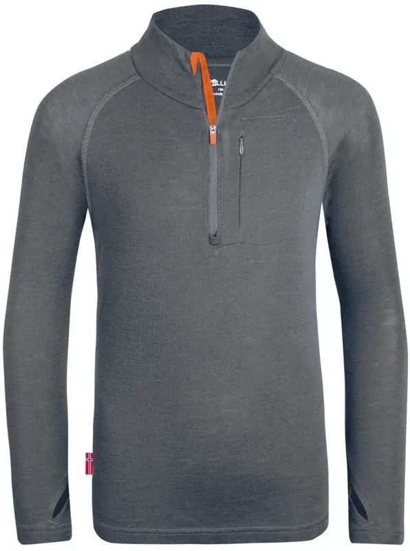 Direkt Vom Hersteller Trollkids Kids Lofoten Half Zip - anthracite/orange