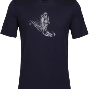 Echt Icebreaker Men Tech Lite II SS Tee Skiing Yeti - midnight navy