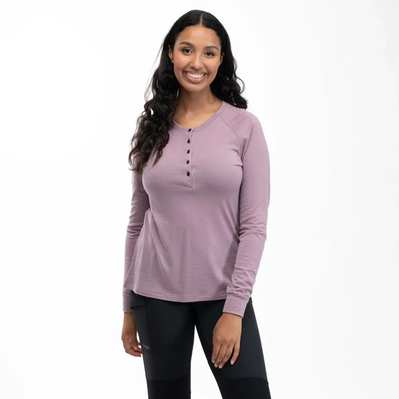 Neue Ware Bergans Lysebu Wool W Henley Lilac Chalk