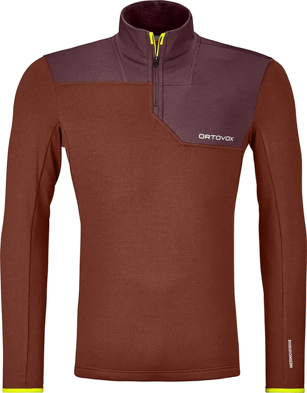 Ortovox Fleece Light Zip Neck Man - clay orange Markenware