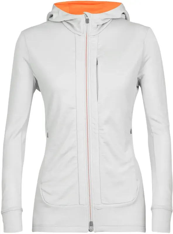 Kracherpreis Icebreaker Women Quantum III LS Zip Hoodie - ether