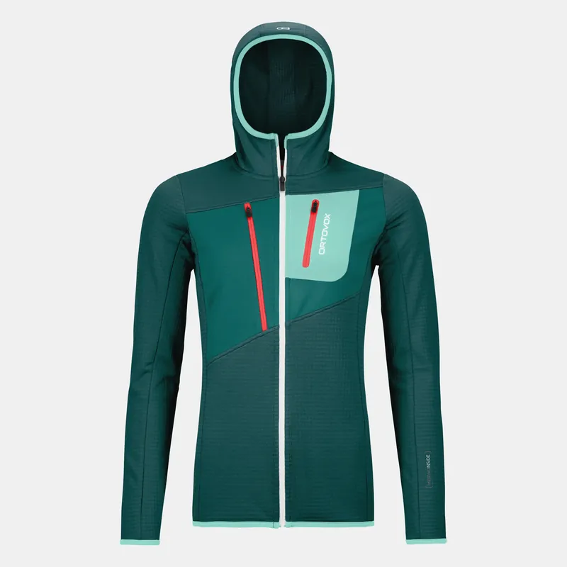 Neue Ware Ortovox Fleece Grid Hoody W Dark Pacific