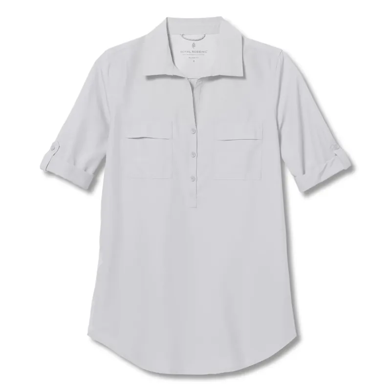 Letzte Chance Royal Robbins Expedition II Print 3/4 Sleeve / W White