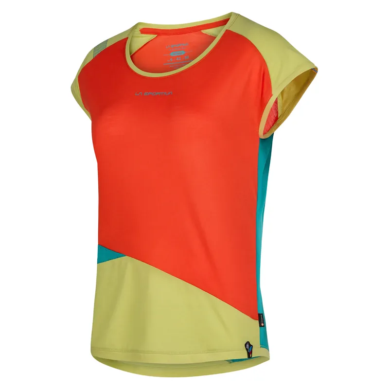 La Sportiva Hold T-Shirt W Cherry Tomato/Lagoon Neuheit
