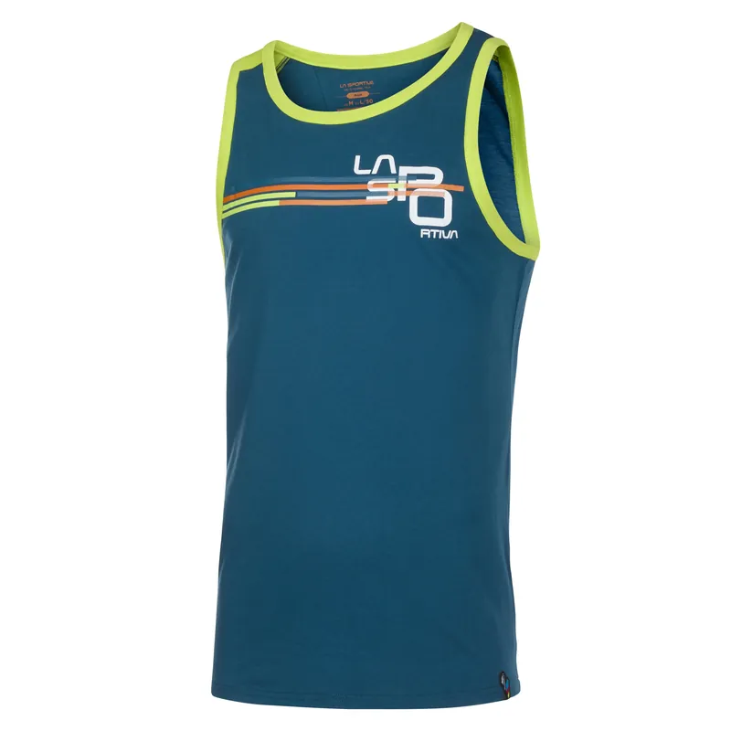 Top-Preis La Sportiva Stripe Cube Tank M Storm Blue/Lime Punch