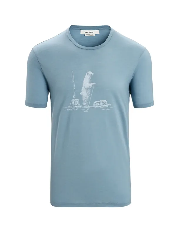 Icebreaker Men Tech Lite Ii Ss Tee Polar Paddle Astral Blue Billig