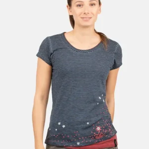 Bestpreis Chillaz Fancy Little Dot T-Shirt Indigo Blue Striped Washed