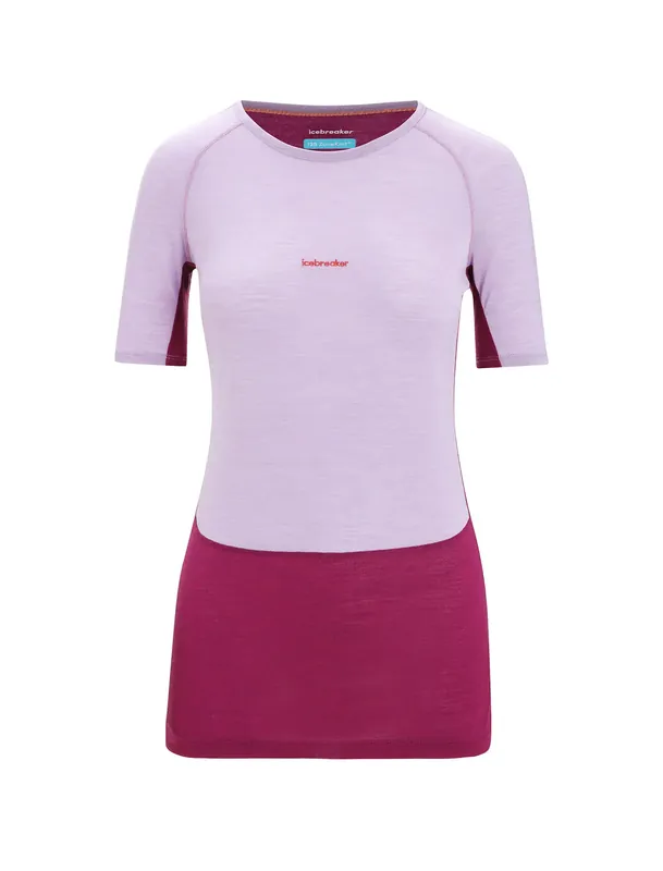 Icebreaker Women 125 Zoneknit Ss Crewe Purple Gaze/Go Berry/Cb Solange Der Vorrat Reicht