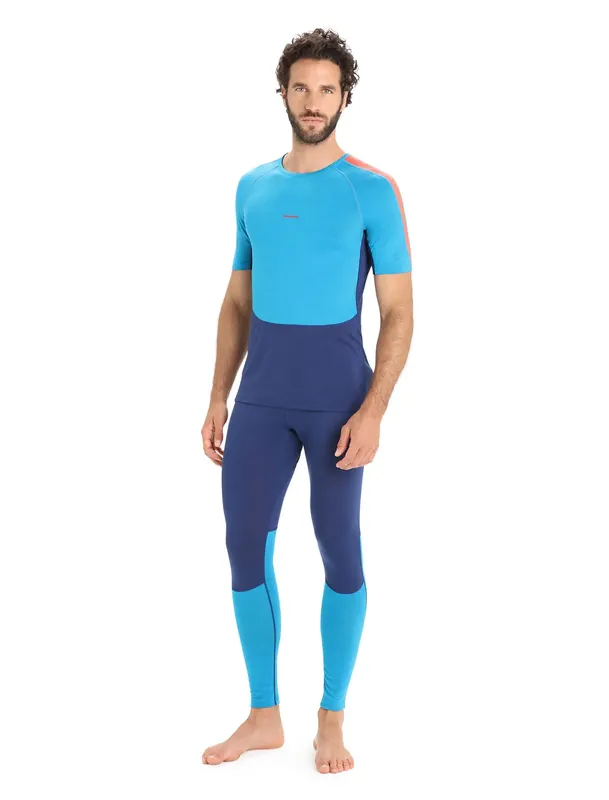 Sale Icebreaker Men 125 Zoneknit Ss Crewe Geo Blue/Royal Navy/Cb