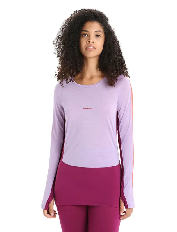 Icebreaker Women 125 Zoneknit Ls Crewe Purple Gaze/Go Berry/Cb Jetzt Kaufen