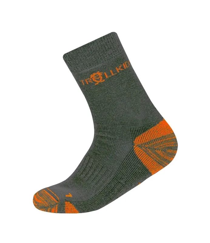 Trollkids Kids Preikestolen Hiking Socks Red Brown/Bright Orange Schneller Versand