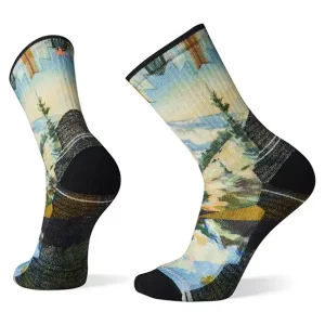 Smartwool Hike LT Cushion Print Crew Mist Blue Echt