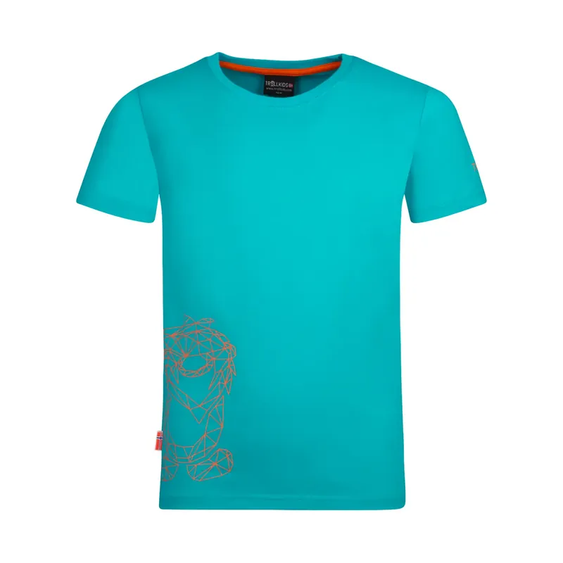 Trollkids Kids Oppland T Lake Blue/Orange Sonderangebot