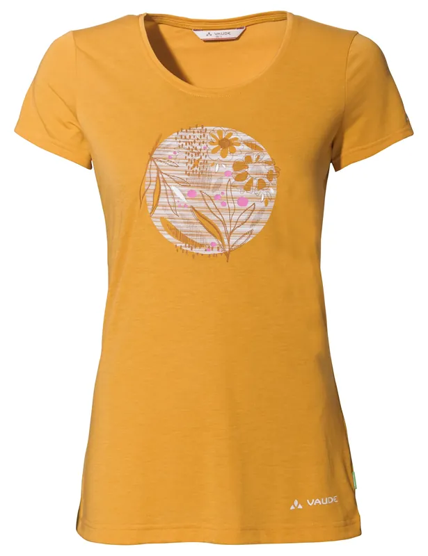 Neuheit Vaude WO Skomer Print T-Shirt II Burnt Yellow