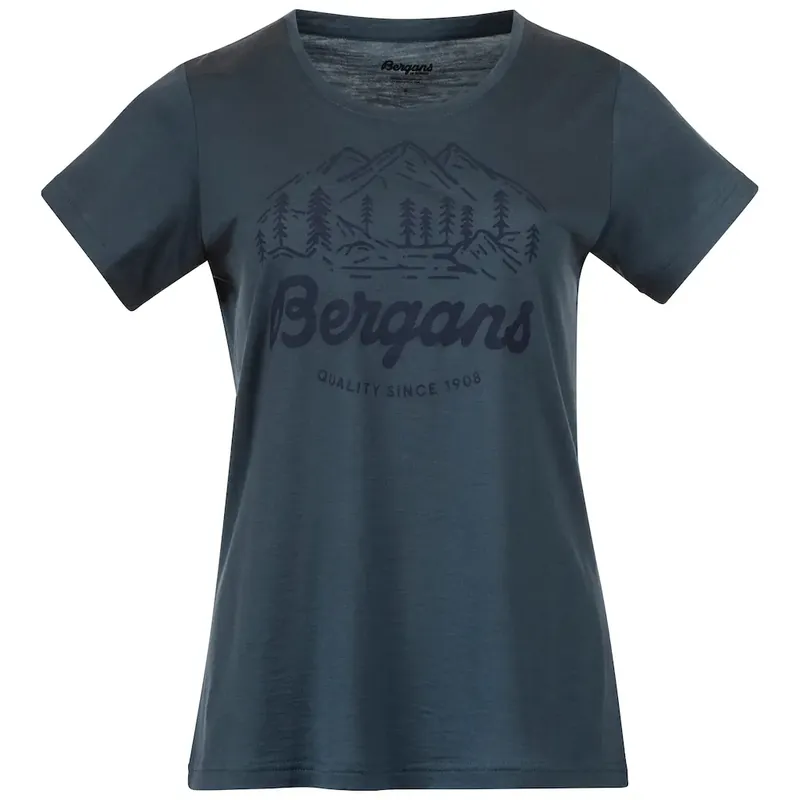 Schneller Versand Bergans Graphic Wool Tee-W-Orion Blue