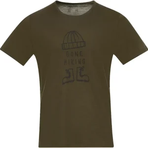Bergans Graphic Wool Tee - dark olive green Preisknaller