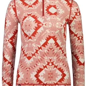 Schnäppchen Mons Royale Cascade 1/4 Zip Woman - retro red nordtek