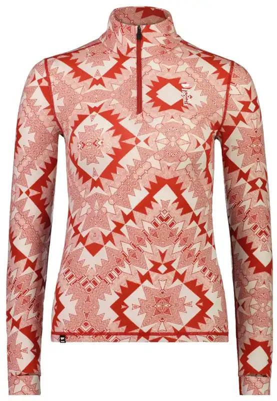 Schnäppchen Mons Royale Cascade 1/4 Zip Woman - retro red nordtek