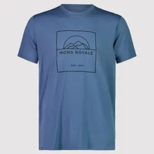 Zertifiziert Mons Royale Icon T Shirt Blue Slate