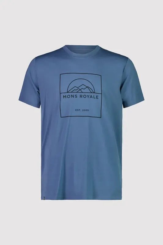 Zertifiziert Mons Royale Icon T Shirt Blue Slate