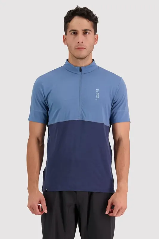 Jetzt Kaufen Mons Royale Cadence Half Zip Blue Slate/Midnight