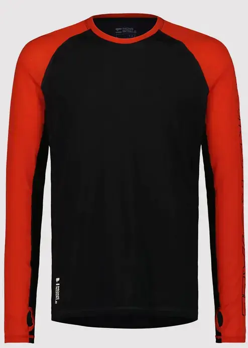 Preisknaller Mons Royale Temple Merino Air-Con LS - retro red/black