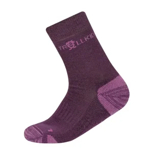 Mega-Angebot Trollkids Kids Preikestolen Hikingsocks-Plum
