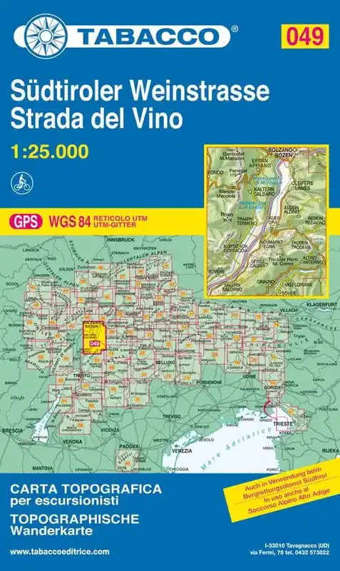 Tabacco WK 49 Südtirol Weinstr. 25T. Preis Gesenkt