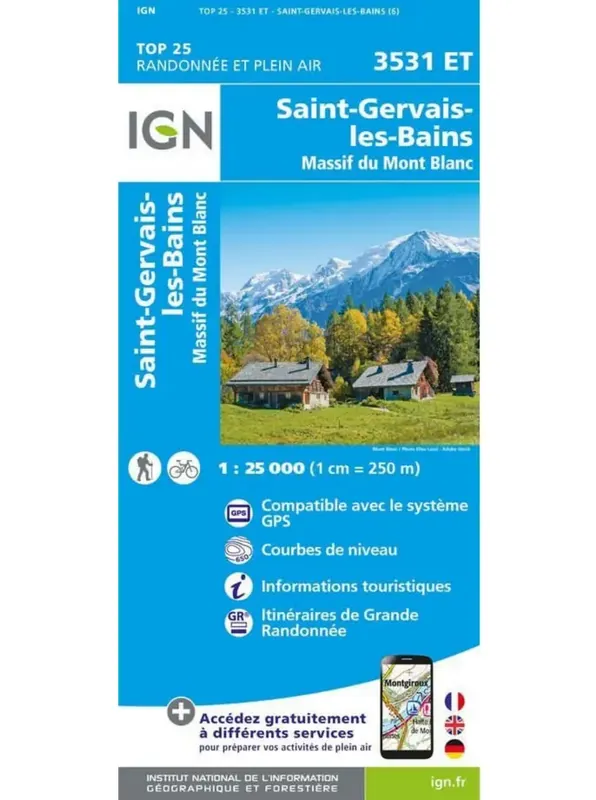 Preiswert IGN Et Saint Gervais Massif Du Mt. Blanc